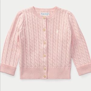 Ralph Lauren Pink Cárdigan- worn 1x very clean and great condition like new!